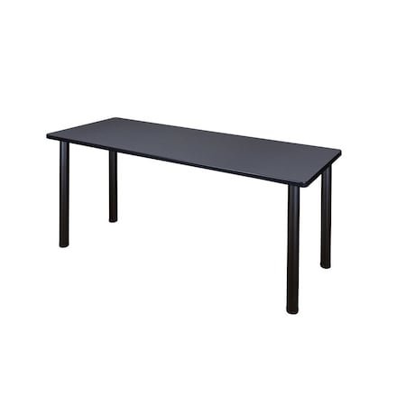 Kee Kee Training Tables, 66 W, 24 L, 29 H, Wood, Metal Top, Grey MT6624GYBPBK